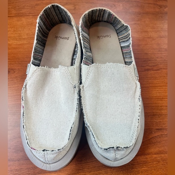 Sanuk Women's Sidewalk Surfer Loafers Slip On Size 9 - Picture 1 of 15